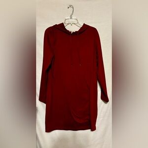 Derek Heart Red Sweatshirt Dress Classic Long Sleeve